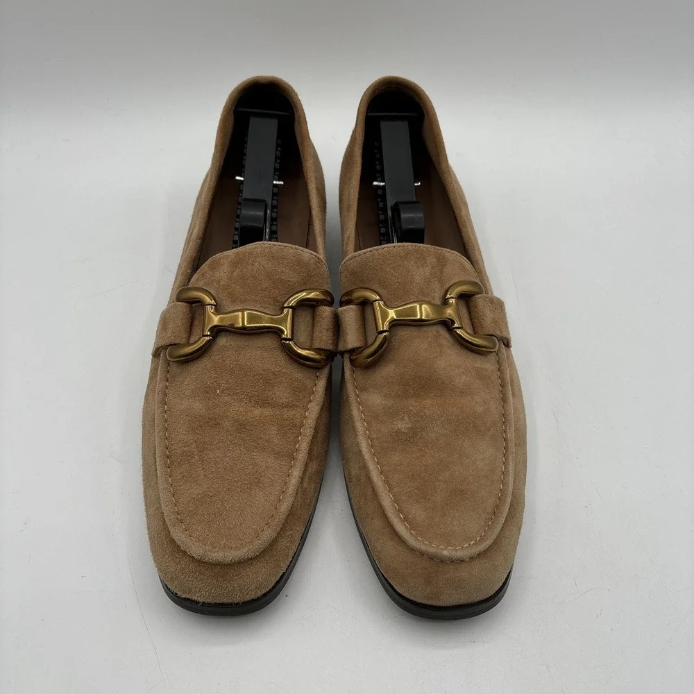 BIBI LOU Loafers Suede Women's EU 40 US 9.5 Brown Anthropologie Shoes